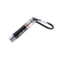 2pcs Outdoor Keychain Metal Shell Mini LED Flashlight Laser Light with Money Detecting(Black)