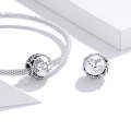 S925 Sterling Silver Twelve Constellation Zircon Beads DIY Bracelet Necklace Accessories, Style:T...