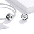S925 Sterling Silver Twelve Constellation Zircon Beads DIY Bracelet Necklace Accessories, Style:L...