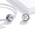 S925 Sterling Silver Twelve Constellation Zircon Beads DIY Bracelet Necklace Accessories, Style:C...