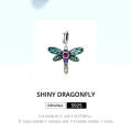 S925 Sterling Silver Shiny Dragonfly Pendant DIY Bracelet Necklace Accessories
