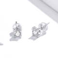 S925 Sterling Silver Simple Style Zircon Women Earrings