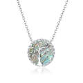S925 Sterling Silver Colorful Tree of Life Women Nacklace Jewelry