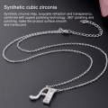 Women Fashion S925 Sterling Silver English Alphabet Pendant Necklace, Style:Z