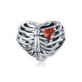 S925 Sterling Silver Beating Heart Beads DIY Bracelet Necklace Accessories