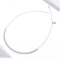 S925 Sterling Silver Simple Shine Clavicle Chain Women Nacklace Jewelry