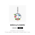 S925 Sterling Silver Birds Flowers Pendant DIY Bracelet Necklace Accessories