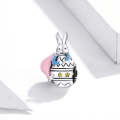 S925 Sterling Silver Bunny Girl Beads DIY Bracelet Necklace Accessories