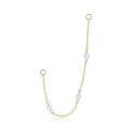 S925 Sterling Silver Silver Shell Beads Chain Women Earrings