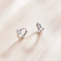 S925 Sterling Silver Silver Crown Ear Buckle Women Earrings