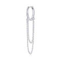 S925 Sterling Silver Tassel Long Bead Chain Ear Buckle Women Earrings