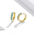 S925 Sterling Silver Simple Fashion Ear Buckle Women Earrings(Gold)