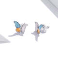 S925 Sterling Silver Three Colors Butterfly Ear Studs Women Earrings