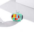 S925 Sterling Silver Mini Color TV Beads DIY Bracelet Necklace Accessories