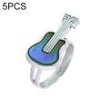 5 PCS Temperature Sensitive Discoloration Adjustable Open Ring(Guitar)