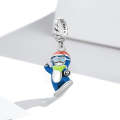 S925 Sterling Silver Ski Penguin Pendant DIY Bracelet Necklace Accessories