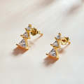 S925 Sterling Silver Exquisite Christmas Tree Ear Studs Women Earrings(Gold)