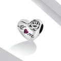 S925 Sterling Silver Rose Heart Beads DIY Bracelet Necklace Accessories