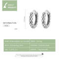 S925 Sterling Silver Snake Texture Ear Buckle Women Earrings