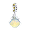 S925 Sterling Silver Iridescent Shell Pendant DIY Bracelet Necklace Accessories