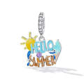 S925 Sterling Silver Hello Summer Pendant DIY Bracelet Necklace Accessories