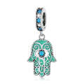 S925 Sterling Silver Hand Of Fatima Pendant DIY Bracelet Necklace Accessories