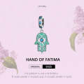 S925 Sterling Silver Hand Of Fatima Pendant DIY Bracelet Necklace Accessories