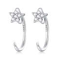 S925 Sterling Silver Star Ear Hook Women Earrings