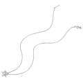 S925 Sterling Silver Opal Star Women Nacklace Jewelry