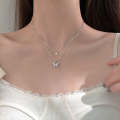 Ladies Light Luxury Bowknot Necklace Clavicle Chain, Specification:XL1108