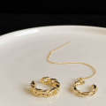 Temperament Ladies Light Luxury Pearl Double Layer Earrings  Earrings, Specification:EH0531