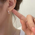 Temperament Ladies Light Luxury Pearl Double Layer Earrings  Earrings, Specification:EH1543