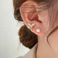 Temperament Ladies Light Luxury Pearl Double Layer Earrings  Earrings, Specification:EH1292