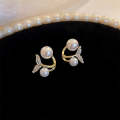 Temperament Ladies Light Luxury Pearl Double Layer Earrings  Earrings, Specification:EH1292
