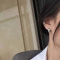 Temperament Ladies Light Luxury Pearl Double Layer Earrings  Earrings, Specification:EH1604