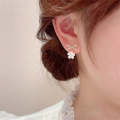 Temperament Ladies Light Luxury Pearl Double Layer Earrings  Earrings, Specification:EH1441