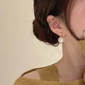 Temperament Ladies Light Luxury Pearl Double Layer Earrings  Earrings, Specification:EH1562