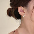 Temperament Ladies Light Luxury Pearl Double Layer Earrings  Earrings, Specification:EH1422