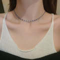 Ladies Alphabet Versatile Titanium Steel Necklace Twist Chain, Specification:XL1946