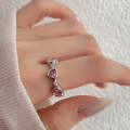 Ladies Light Luxury Pearl Butterfly Opening Adjustable Combination Ring, Specification:J3222