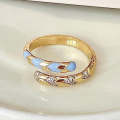 Ladies Light Luxury Pearl Butterfly Opening Adjustable Combination Ring, Specification:J3353