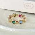 Ladies Light Luxury Pearl Butterfly Opening Adjustable Combination Ring, Specification:J3289