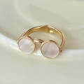 Ladies Light Luxury Pearl Butterfly Opening Adjustable Combination Ring, Specification:J3291