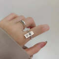 925 Silver Ladies Vintage Wear Combination Ring, Specification:J2284