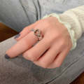 925 Silver Ladies Vintage Wear Combination Ring, Specification:J2089