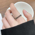 S925 Sterling Silver Cool Style Ladies Combination Ring, Specification:J815