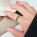 S925 Sterling Silver Cool Style Ladies Combination Ring, Specification:J815
