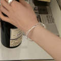 925 Sterling Silver Vintage Open Bracelet Hand Decoration, Specification:SL0823