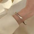925 Sterling Silver Vintage Open Bracelet Hand Decoration, Specification:SL0279