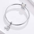 S925 Sterling Silver 26 English Letter Pendant DIY Bracelet Necklace Accessories, Style:X
